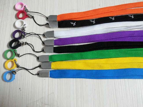 Electronic Cigarettes EGO Lanyards with Silicone Ring E-cigarettes Colorful Necklace Fit Evod ego ce4 ce5 Vivi Nova Protank E cigares Rope