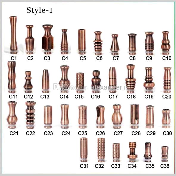 EGO 510/901 Stainless Steel Drip Tips Rich Styles Metal Muthpiece Fit for ce4 ce5 vivi nova kayfun ithaka Atomizer Electronic Cigarette