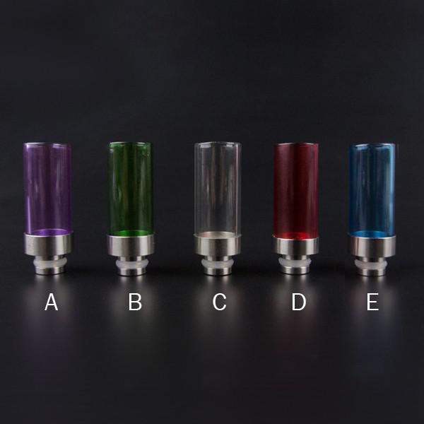 E Cigarette 510 Wide Bore Drip Tips Glass Material Clearomizer Drip Tips Fit CE4 CE5 Portank Vaporizer Electronic Cigarette Mouthpiece