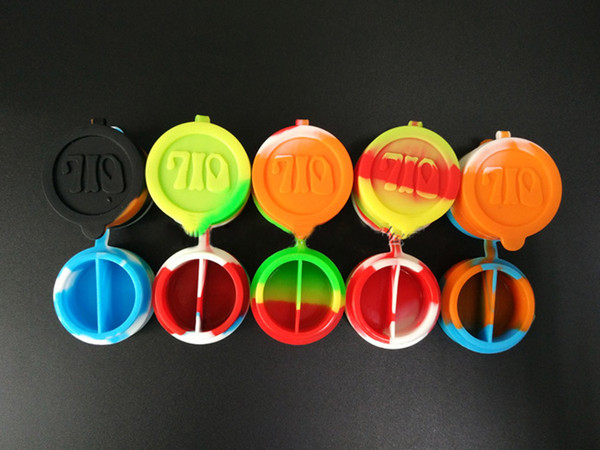 10ML Silicone Wax Box Wax Containers Silicone Jars Container 2in1 Silicone Contianers For Wax silicone jars dab free shipping