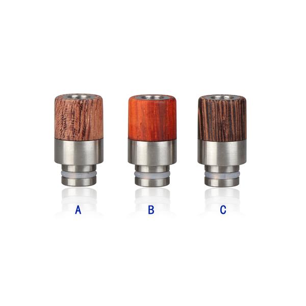 Ecigarette Drip Tips SS+Wooden Drip Tips Assorted 510 Thread Mouthpiece Fit EGO RDA RBA Tank Vaporizer E-cigarettes Wide Bore Drip Tip