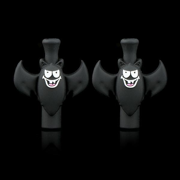 Drip Tips For Ecigs PVC Silicone Bat 510 Thread Mouthpiece For EGO CE Atomizers Mods Box Tanks E Cigarettes Black Drip Tip