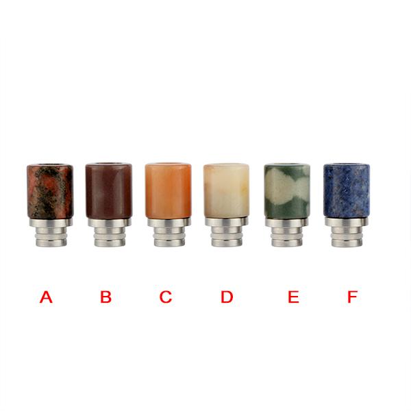 Beautiful 510 Drip Tip E Cigarettes Jade Stone Drip Tips Carving Art Drip Tip With Stainless Steel Wide Bore Atomizer Mouthpieces