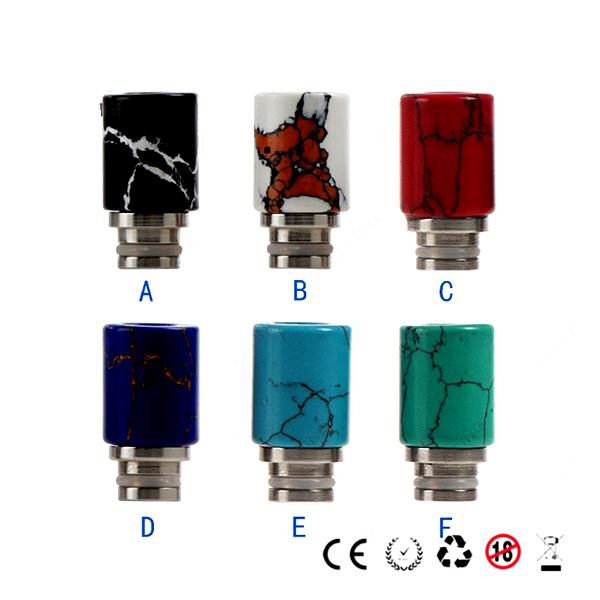 New 510 Turquoise Drip Tip Beautiful Tophus Stone Drip Tips for E cigarette aspire Tank RDA RBA Vaporizers EGO Wide Bore Drip Tips
