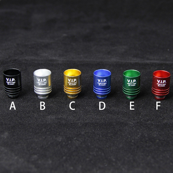 EGO Aluminum Wide Bore Drip Tips VIP 510 Thread Mouthpiece Fit E Cigs RDA RBA Tanks EGO Mods Drip Tips For Ecigs