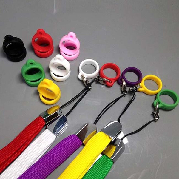 EGO Silicone Ring Colorful Necklace E cig Lanyard with Silicone Rings For Evod ego ce4 ce5 Vivi Nova Tank E cigares Rope