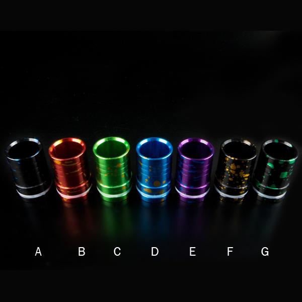 E Cig Wide Bore Drip Tips Aluminum Drip Tip Fit EGO RDA Aspire Atomizers Eleaf Mod E Cigarette Splas Colors 510 Drip Tip