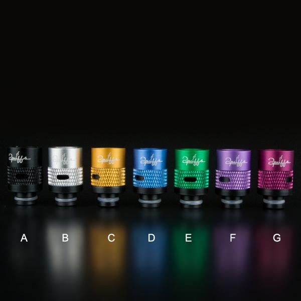 E Cig Aluminum Wide Bore Drip Tip With Air Control Drips Tips 510 Mouthpiece Adjust Air Fit E cig Mechanical Mods Tanks Atomizer EGO Holder