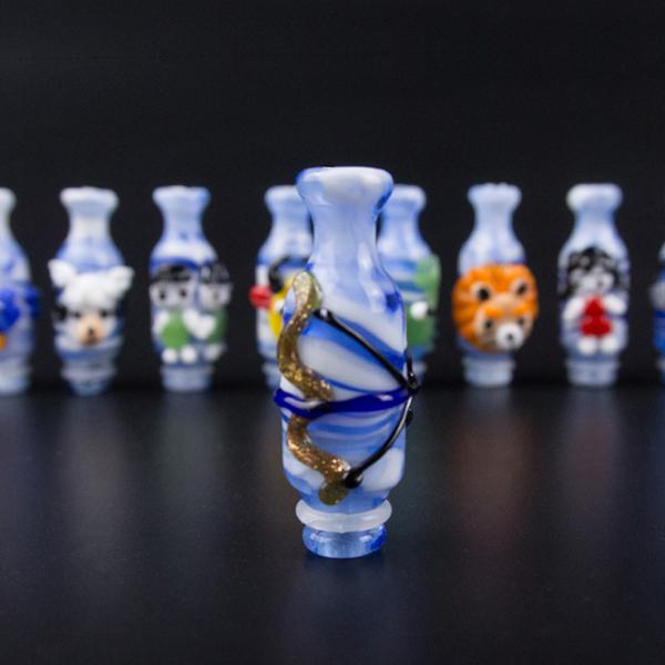E-cigarette 510 Drip Tips With Glass Material With 12Constellations Shape Fit Atomizers Mods Mechanical Tanks E-cigarette Mouthpiece