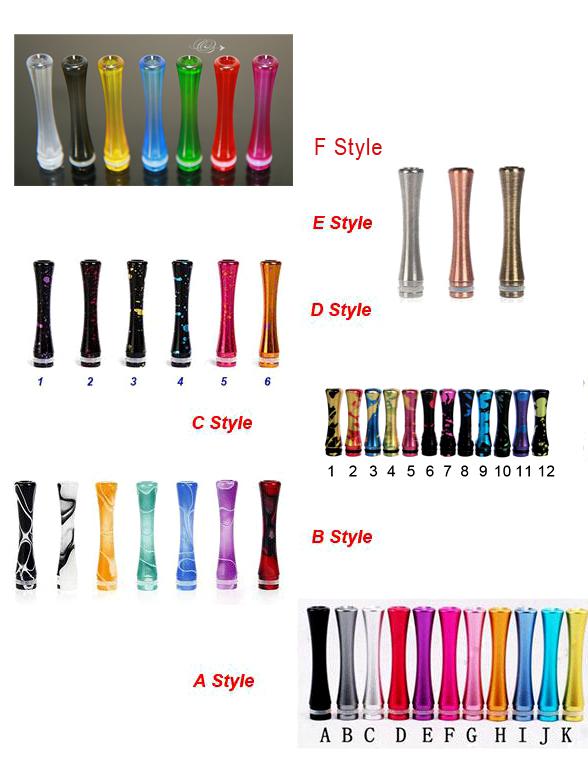 E-Cigarette 510/901 Aluminum Drip Tips Long Tower Style Splash Stainless Steel EGO Mouthpiece For E Cig DCT Vivi Nova Protank Clearomizers