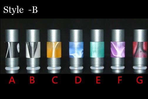 New Arrival E-cigarette EGO Drip Tip with Aluminum and Acrylic Electronic Cigarette Mouthpiece Varible Colors 510/901 Drip Tips