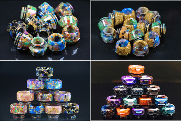 Epoxy Resin 810 Thread Drip Tips Snake Skin Colorful Mouthpiece for TFV8 TFV12 TFV12 Prince TFV8 Big Baby Tank With Retail Package