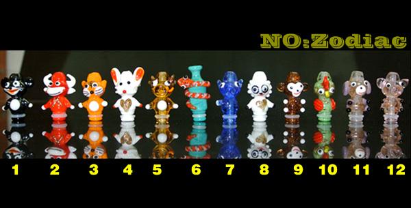 E Cigars Animal Drip Tips Glass 12 Zodiac Drip Tip Fit For EGO 510 Vivi Nova DCT Atomizers Electronic Cigars Hot Selling Mouthpiece