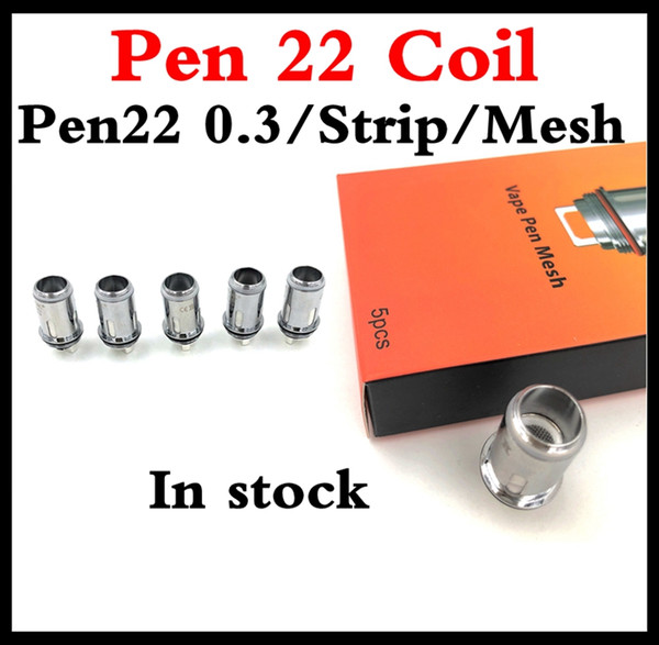 100% Original Pen 22 New Coil Strip Mesh 0.15ohm Replacement Coils Head Core For Pen 22 Plus Tank Kit Genuine