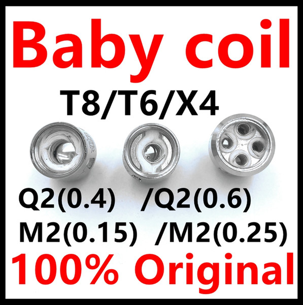 100% Original TFV8 Baby Coil Head T8 X4 Q2 M2 Core for baby Beast tank DHL free