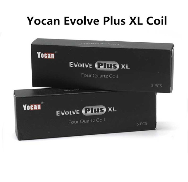 100% Authentic Yocan Evolve Plus XL Wax QUAD Coil Quatz Rod Replacemen Coils For Evolve Plus XL Dab Pen Kit