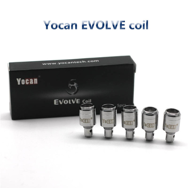 100% Authentic Yocan Evolve Coil QDC Quatz Dual Coil Replacement Coils For Yocan Evolve Tank Vape Pen Coil Free Shipping