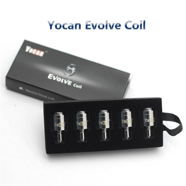 100% Original Yocan Evolve Coil Replacement Coils For Yocan Evolve Wax Vape Pen QDC Quatz Dual Coil Authentic Free Shipping