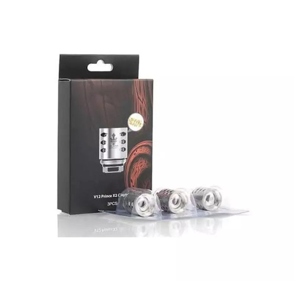 TFV12 Prince Cloud Beast Tank Coil New V12 X2 Clapton V12 Prince Dual Mesh for E-Priv Kit DHL Free