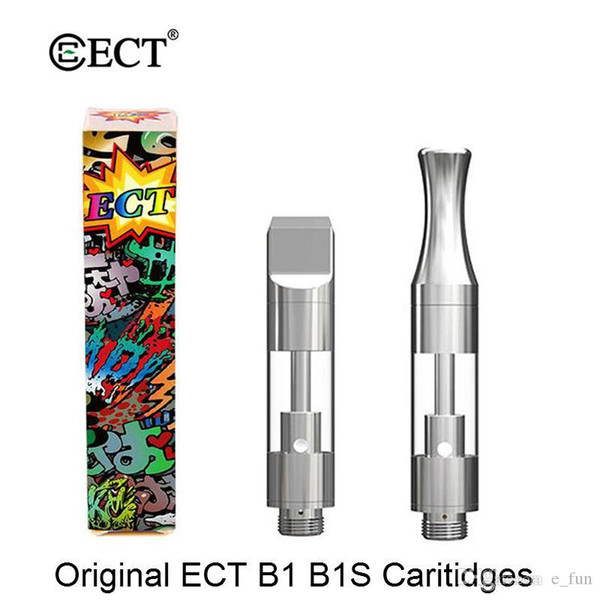 100% Origianl ECT Kenjoy B1 B1S 510 Cartridge 0.5ml Glass Tank Thick Oil Vape Cartridges Ceramic Coil Dab Pen Wax Vaporizer Ecigarette