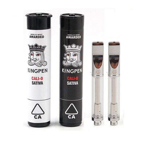 Kingpen 710 Vape Cartridges 0.5ml 1.0ml Ceramic Coil KP Glass Tank 510 Thread Atomizer for Thick Oil Childproof Tube Package