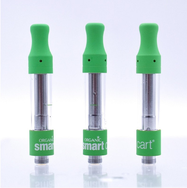 Green SmartCart 1.0ml Glass Tank 510 Thread for E cig Vape Pen with Ceramic Coil Smart Cart Vape Cartridge with Flavor Packages