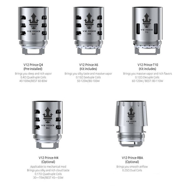 Authentic TFV12 Prince Coil V12 Prince Q4 X6 M4 T10 Max Dual Triple Mesh Strip X2 Clapton Vape Core