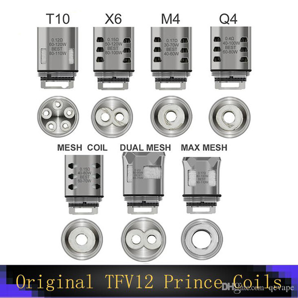 Authentic TFV12 Prince Coils V12 Prince Q4 X6 M4 T10 Max Dual Max Mesh Vape Core Fit V12 Prince Tanks