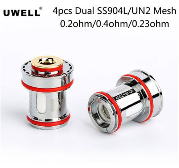 Uwell Crown 4 Dual SS904L/UN2 Mesh Coil Head 0.2ohm 0.4ohm 0.23ohm Vape Core for Uwell Crown 4 Tank Ecigarettes