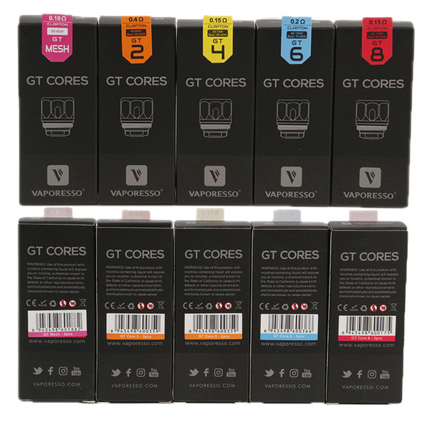 Vaporesso GT Series Cores NRG Coil Head GT2 GT4 GT6 GT8 GT MESH 0.15ohm Replacement Coils for Revenger Kit.So cool and good