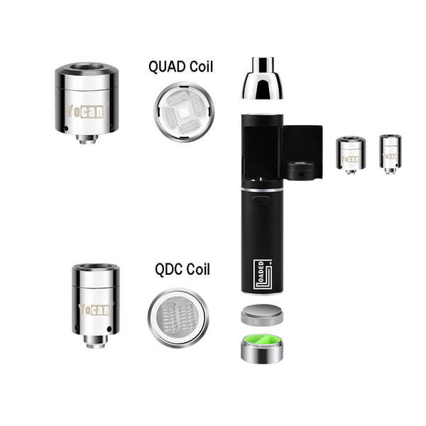 Original Yocan Loaded Replacement Coils QUAD Coil Quartz Dual Coils Optional With Magentic Base Pure Taste For Wax Concentrate E Cigarette