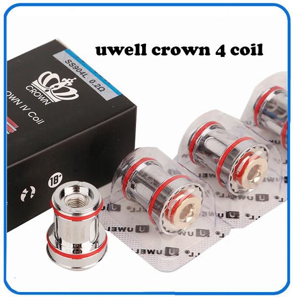 Uwell Crown 4 Coil Head Dual Coils SS904L 0.2ohm 0.4ohm Replacement Core For Crown IV Tank Atomizer 0266240-1