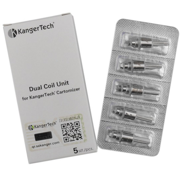 Original Kanger Upgraded Dual Coil Replacement 0.8 1.0 1.2 1.5 1.8ohm Coil Head for Kangertech EMOW Mega