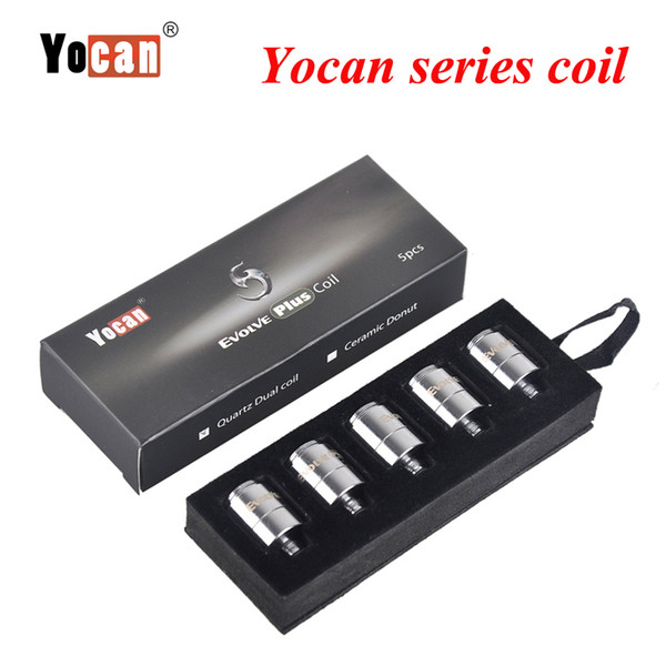 Authentic Yocan Evolve Plus Evolve-D NYX Pandon Torch Cerum Replacement Coils Head QDC Quatz Dual Coil Ceramic Donut Coil 5pcs a pack