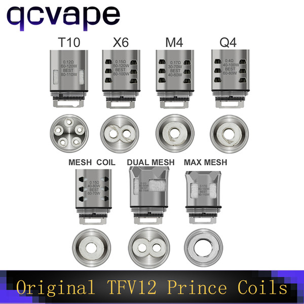 Authentic TFV12 Prince Coils V12 Prince Q4 X6 M4 T10 Max Dual Max Mesh Vape Core Fit TFV12 Prince Tanks