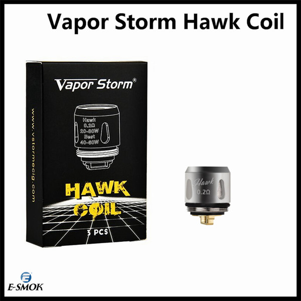 Original Vapor Storm Hawk Coil Pure Taste Hawk Head 0.2ohm 0.5ohm Organic Cotton Ecig DHL Free