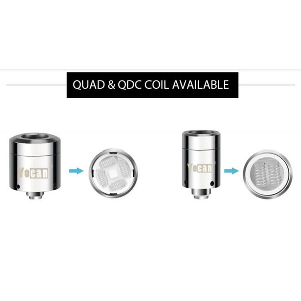 Yocan Loaded Coils With Dual and Quad Quartz Replacement Coil With magnetic Base Wax Vape For Yocan Loaded Starter Kits 100% Authentic