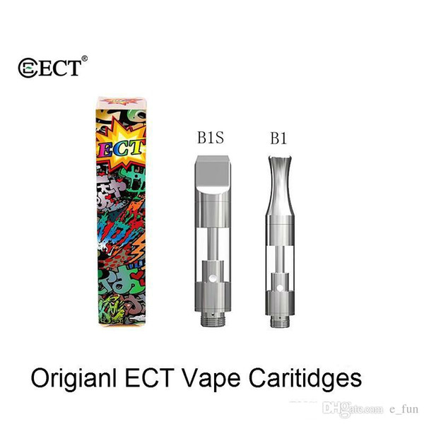 Original ECT Kenjoy B1 B1S Dab Pen Glass Thick Oil Vape Cartridges 0.5ml Ceramic Coil Pyrex Glass Tank for 510 Thread Battery Ecig Atomizer