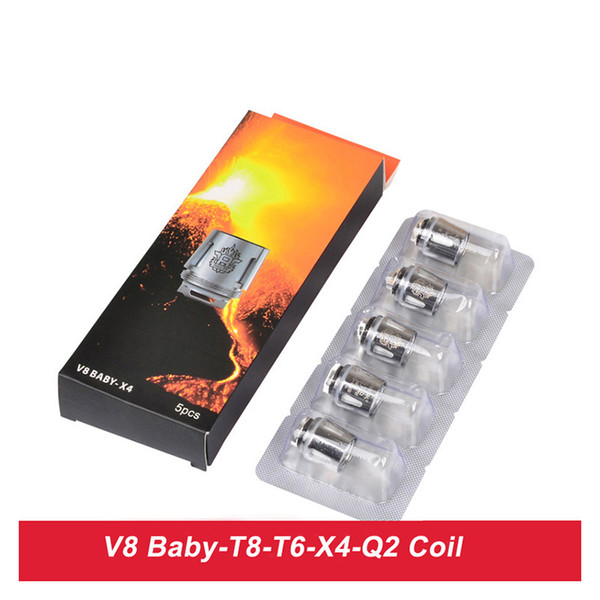 100% Original V8 Baby Beast Coil Heads V8 Baby Q2 Q4 X4 T6 T8 Replacement Vape Core Coils