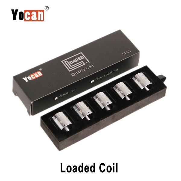 Authentic Yocan Loaded Coil Head Dual Quartz QUAD Quartz Concentrate Replacemen QDC Core For Loaded Kit Vaporizers