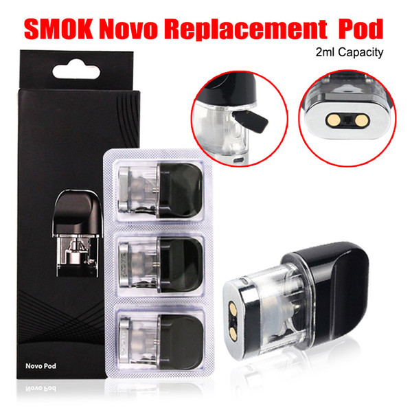 SMOK Novo Cartridge Replacement 2ml Cartridges Tank For Authentic Smoktech Vape Pod System Starter Kit Portable Device