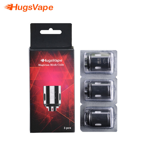 Authentic Magician Replacement Coil Head for Hugsvape Magician Subohm Tank Kal Material Single Dual Triple Mesh Coils DHL