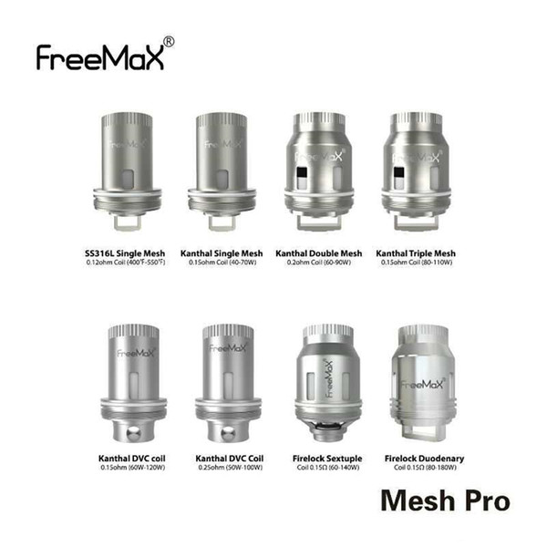 Wholesale - 100% original Authentic Freemax Fireluke Mesh Pro Coil Replacement Single Dual Triple Mesh Coils Head Core For Mesh Pro Tank