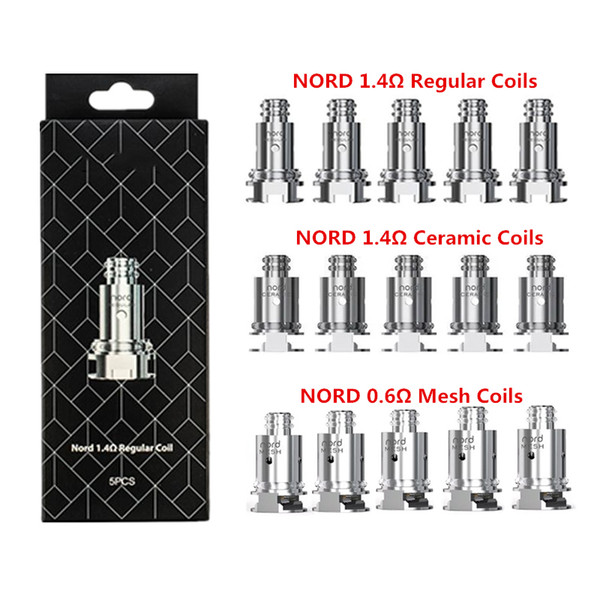 Original Nord Coils Head 3ml Pods Cartridge 1.4ohm Ceramic 1.4ohm Regular 0.6ohm Mesh Replacement Coil for Nord Kit Pods Cartridge