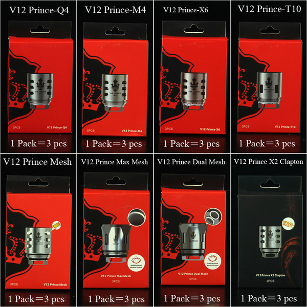 TFV12 Prince Coil Q4/M4/X6/T10/Mesh/Max Mesh/Dual Mesh/X2 Clapton Coils for TFV12 Prince Tank Atomizer Coil