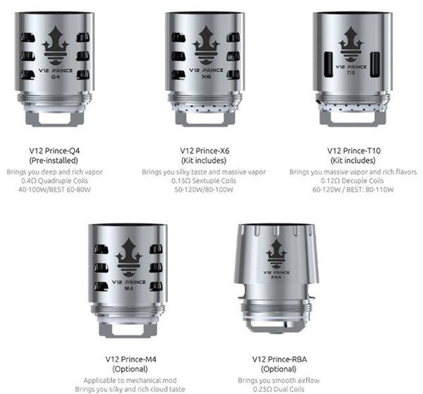 Original SMOK TFV12 Prince Coil V12 Prince RBA Q4 M4 X6 T10 Mesh Strip Core Fit for TFV12 PRINCE Tank Eletronic Cigarette Cores