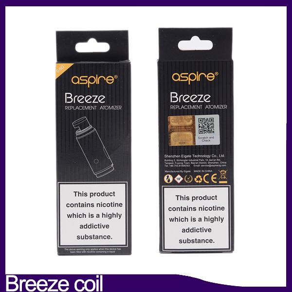 Breeze Coil Head 0.6ohm 1.0ohm 1.2ohm U-tech Replacement Atomizer Coils for Breeze 2 Kit 0266229-1