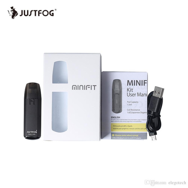 100%Authentic Justfog MINIFIT Pod Kit Built-in 370mAh Battery Mini Fit Pods Cartridge Compact 1.5ml Pod Vaping Device Electronic AIO