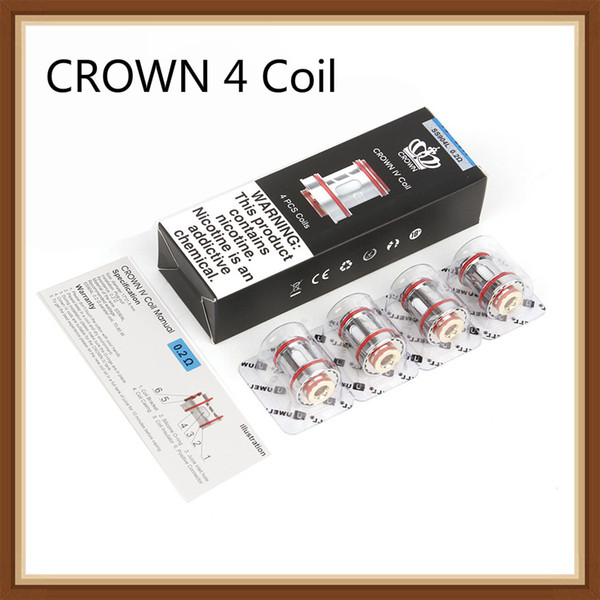 100% Authentic Original Uwell Crown 4 Coil Replacement Head Core FOR uwell crown iv Tank fit High Wattage Vape Box Mod