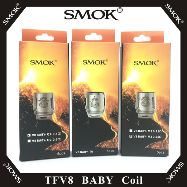 SMOK TFV8 BABY Beast Tank Coil Head AB Codes V8 Baby-T8 T6 X4 M2 Q2 Core Replacement 100% Original Smoktech Atomizer Coils